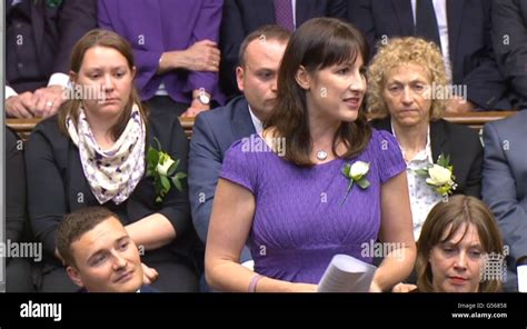 Labour MP Rachel Reeves speaks in the House of Commons, London, as MPs ...