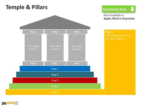 Editable Temple Diagram for PPT