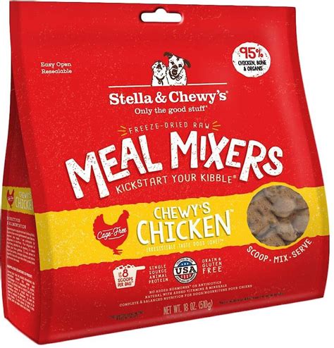 STELLA & CHEWY'S Chewy's Chicken Meal Mixers Freeze-Dried Raw Dog Food ...