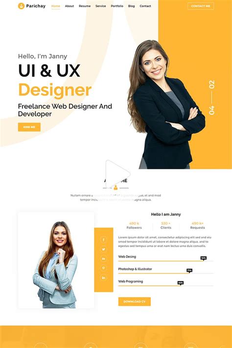 Landing Page Template | Portfolio web design, Freelance web design ...