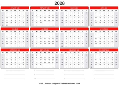 2028 Calendar