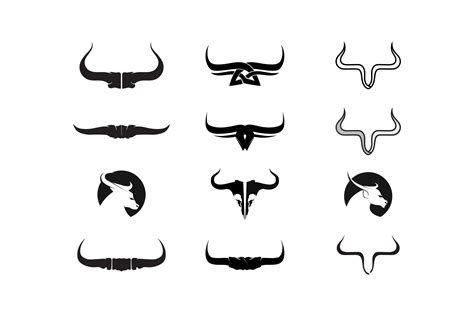 Bull Horn and Cow Logo Vector Design Illustration par anggasaputro4489 ...