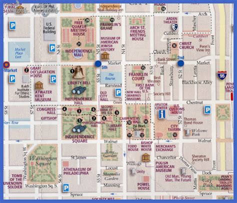 Philadelphia Map Tourist Attractions - ToursMaps.com