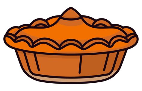 Pumpkin Pie Vector illustration, a whole pie, a slice, and a whole pie with a slice missing ...