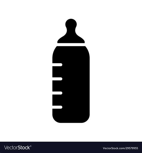 Cutout silhouette baby bottle with pacifier Vector Image