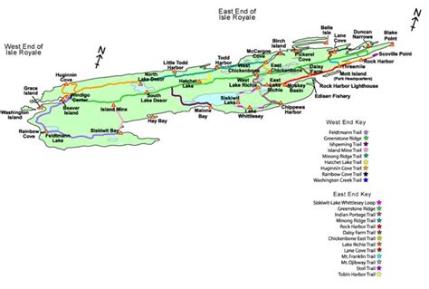 a map of the west end of isle royale