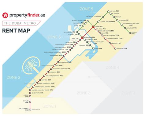 The Dubai Metro rent map: The cost of renting a 1BR near a Metro station - Property Finder Blog UAE