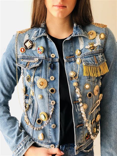 Pin on Denim Jacket brooches Looks