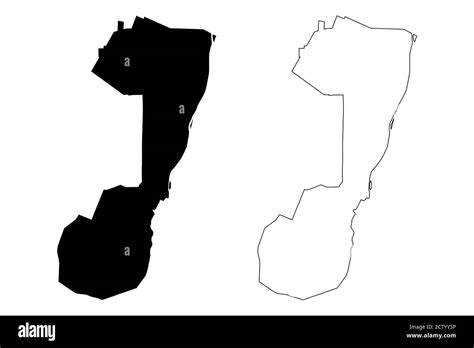 Omdurman City (Republic of the Sudan, Khartoum State) map vector ...