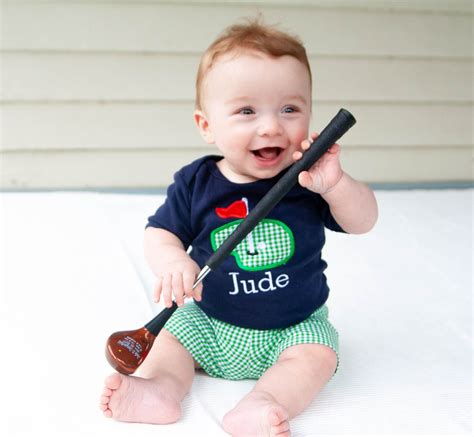 Monogrammed Golf Applique Shirt and Shorts for Baby Boys Great Gift for Golfer's New Baby - Etsy ...