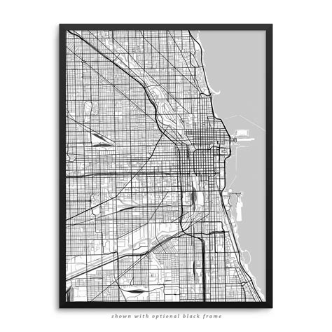 Chicago Illinois Poster – City Map Decor