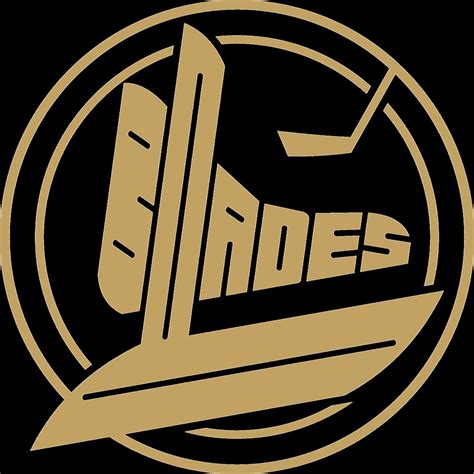 Blades Gold Puck Logo | Gold Blades logo consisting of a sty… | Flickr