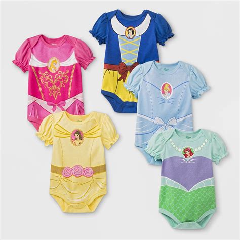 Baby Girls' 5pk Disney Princess Bodysuits - 12M | Disney baby clothes, Baby girl clothes, Disney ...