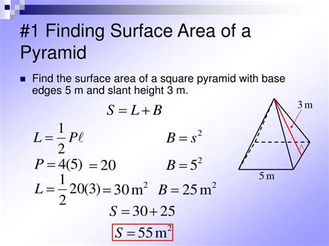 Square Based Pyramid Surface Area