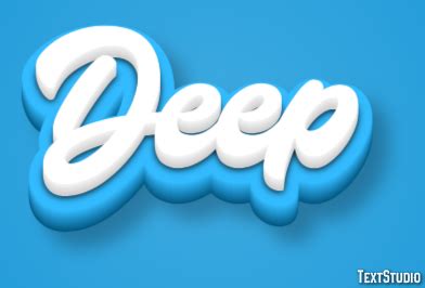 Deep Text Effect and Logo Design Word