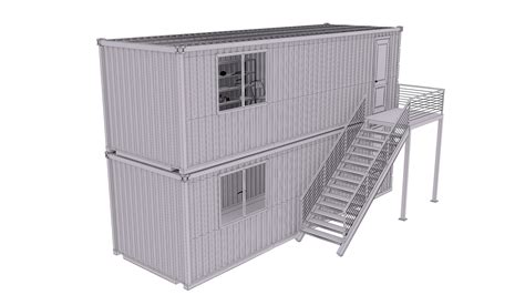 Office Container With Interior Model - TurboSquid 2019200