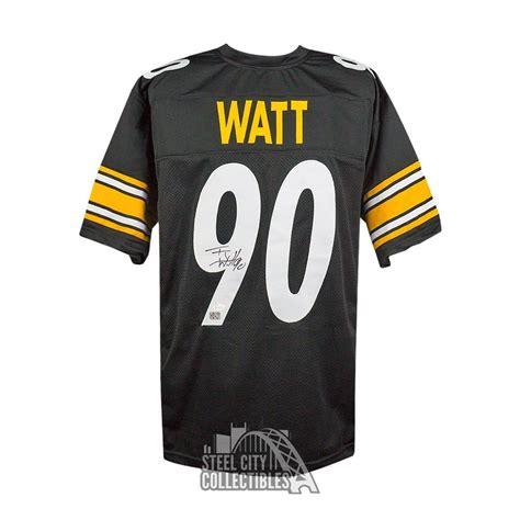 TJ Watt Autographed Pittsburgh Custom Black Football Jersey - JSA COA ...