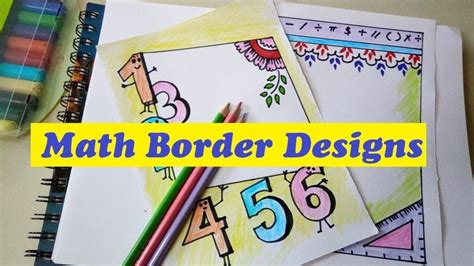 Maths Border Drawing for Project File Design