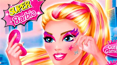 Super Barbie Sparkling Makeup - Barbie Make Up Game for Girls - YouTube