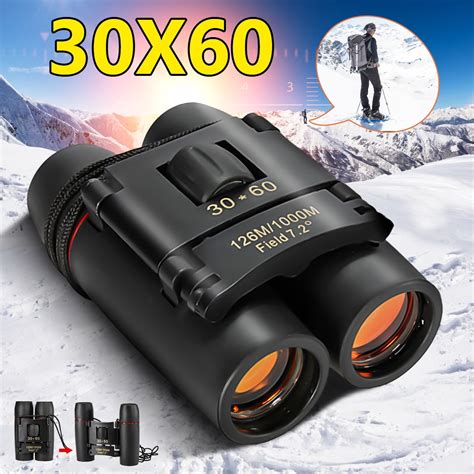 Day&Night Vision Binoculars 30 x 60 Zoom Outdoor Waterproof Binoculars for Folding Spotting ...