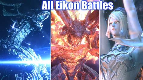 Final Fantasy 16 - All Summons & Eikon Boss Fights - YouTube