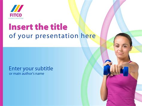 Fitness PowerPoint Template #25013 - TemplateMonster