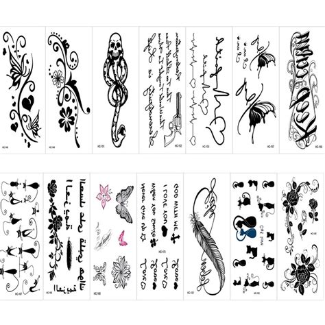 1-Sheet-Waterproof-Temporary-Tattoo-Fake-Flash-Tattoo-Stickers-Cat-Heart-Body-Art-New-Design ...