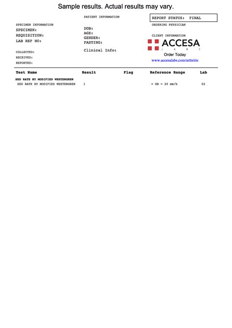 ESR Test - ESR Blood Test for Sedimentation Rate | Accesa Labs