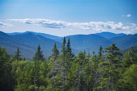 The White Mountains of New Hampshire as seen from the Kancamagus Pass ...