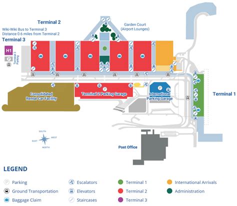 Honolulu Airport Terminal Map - HNL Terminal Map