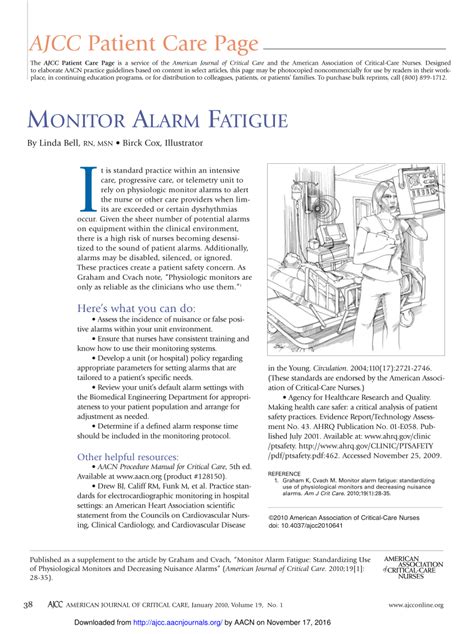 (PDF) Monitor Alarm Fatigue