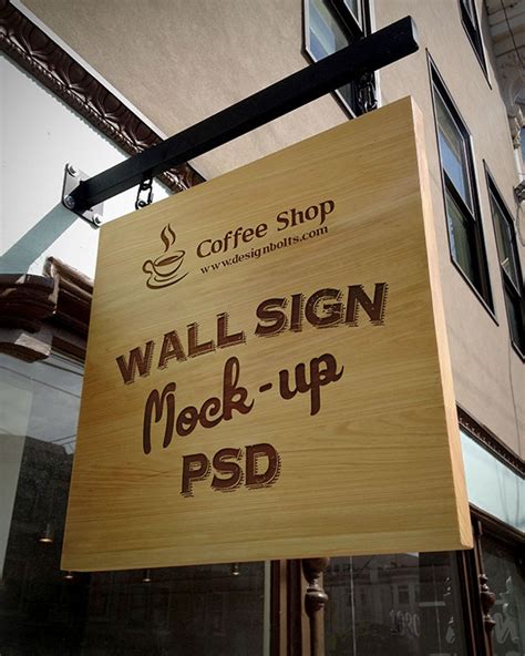 Free Wooden Outdoor Hanging Sign Mockup in PSD - DesignHooks