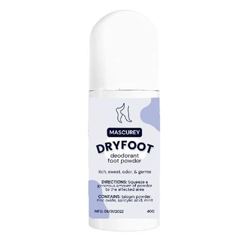 [ ANTI-ODOR + ANTISWEAT ] Mascurey DryFoot Deodorant Powder For Itchy Sweaty Stinky Smelly Feet ...