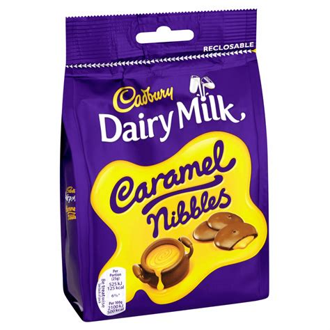 Cadbury Dairy Milk Caramel Nibbles Chocolate Bag 120g by British Store ...