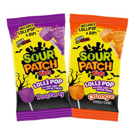 Sour Patch Kids Halloween Lollipops with Dipping Powder 15g | Sugar Box