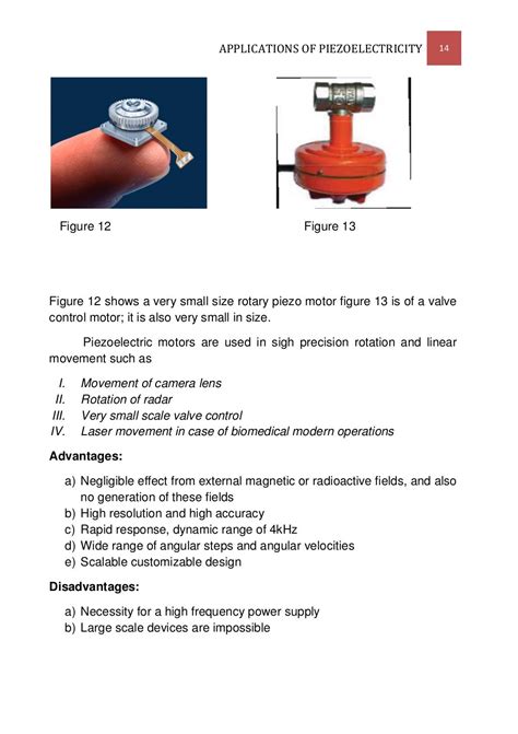 Applications of piezoelectricity