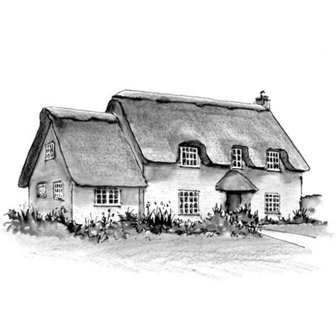 sketch-of-an-old-cottage-in-pen-ink - Portraits-Online.com