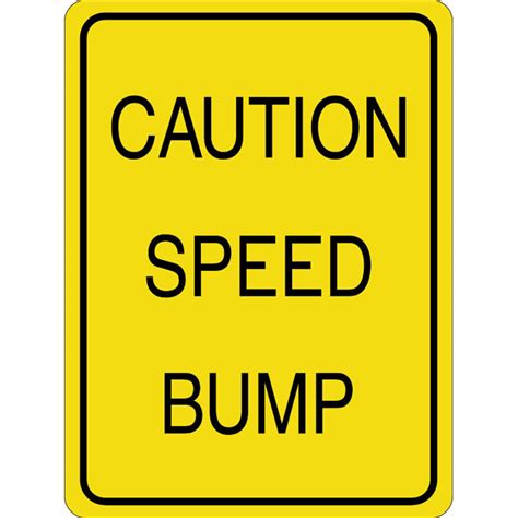 Caution speed bump sign Royalty Free Stock SVG Vector