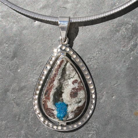 Cavansite matrix pendant | Lumina Jewellery