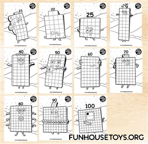 FUN HOUSE TOYS | Numberblocks | Fun printables for kids, Numbers for kids, Coloring pages