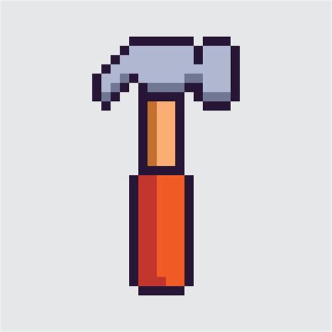 pixel art hammer icon vector illustration 34953784 Vector Art at Vecteezy