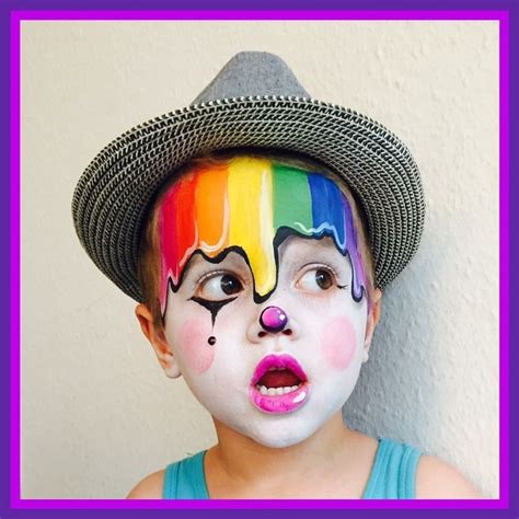 Pin by Angie Wolf on Great Grime | Clown face paint, Face painting halloween, Rainbow face paint