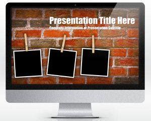 Free Widescreen Brick Wall PowerPoint Template with Photo - Free PowerPoint Templates ...