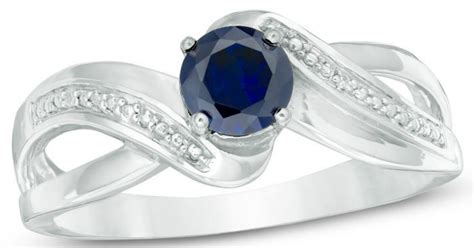 Zales: Blue Sapphire & Diamond Accent Sterling Silver Ring Just $23.99 ...