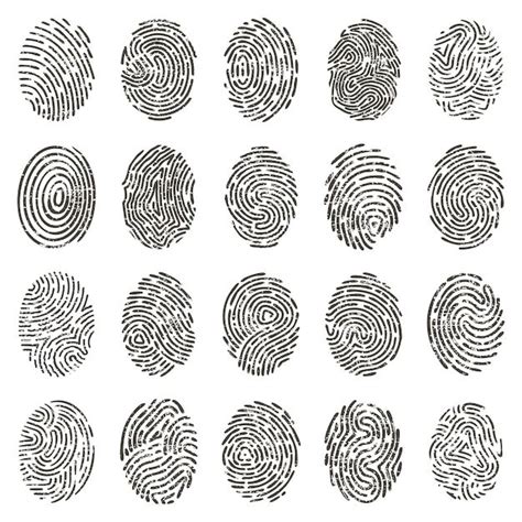 Premium Vector | Biometric fingerprints. human grunge individual finger prints, biometric thumb ...