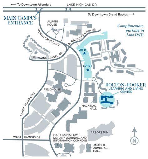 Grand Valley State University Campus Map – Map Vector