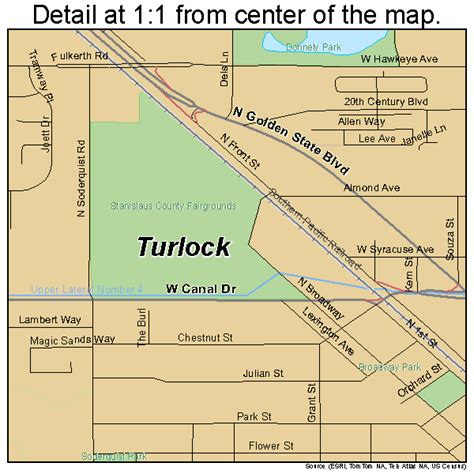 Turlock California Street Map 0680812