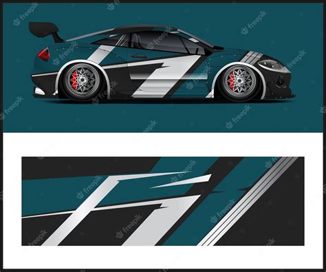 Premium Vector | Car wrap design with premium vector template