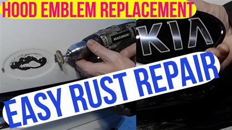 Kia Emblem Replacement & Rust Repair - YouTube