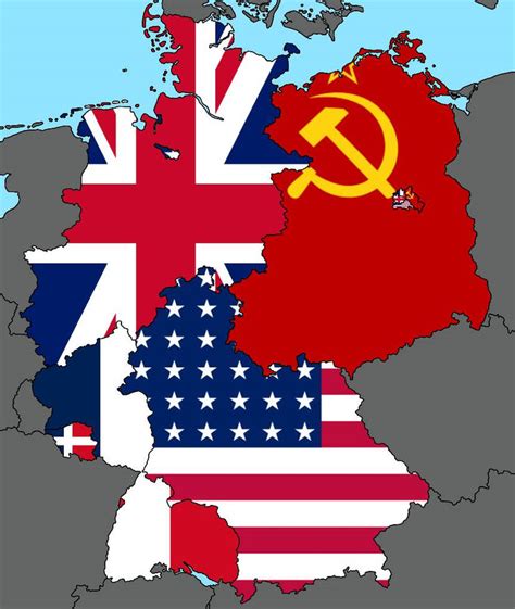 Flag Map of Allied Occupied Germany 1945-1949 by MineTNTbG on DeviantArt